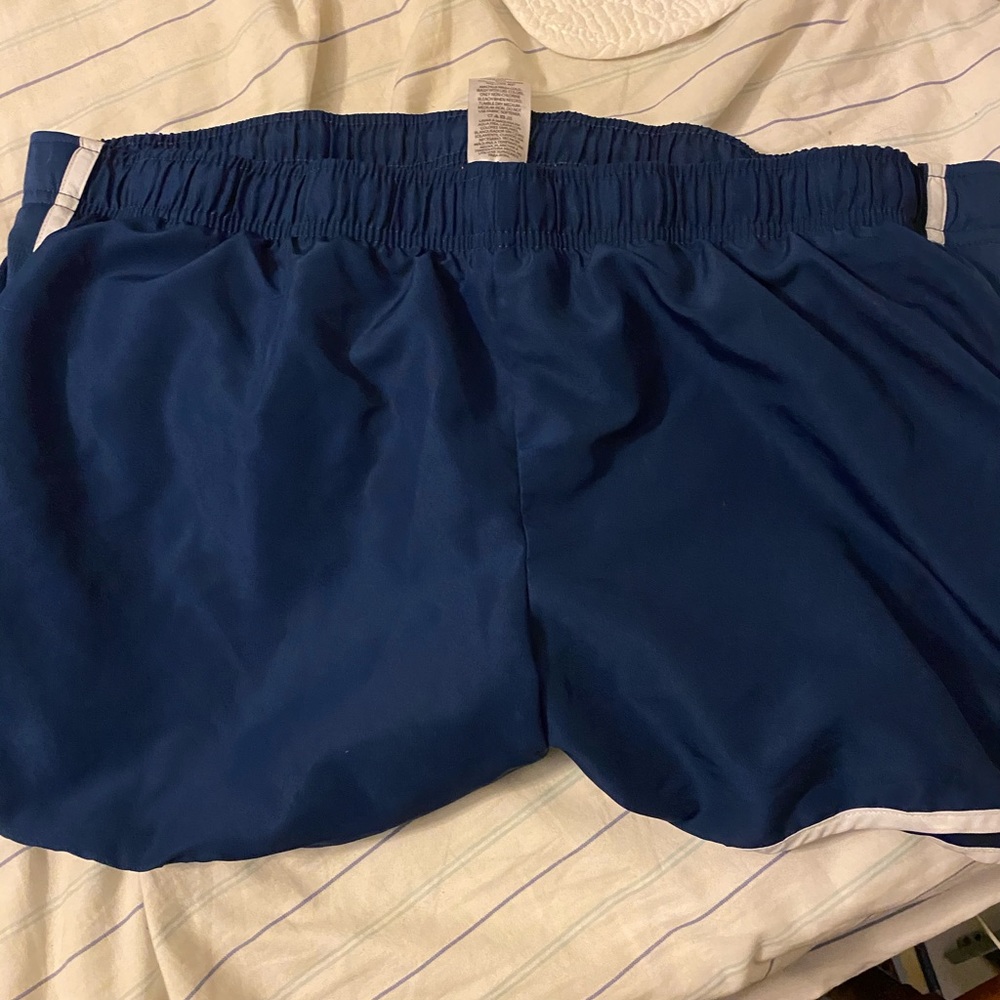 Navy blue athletic shorts